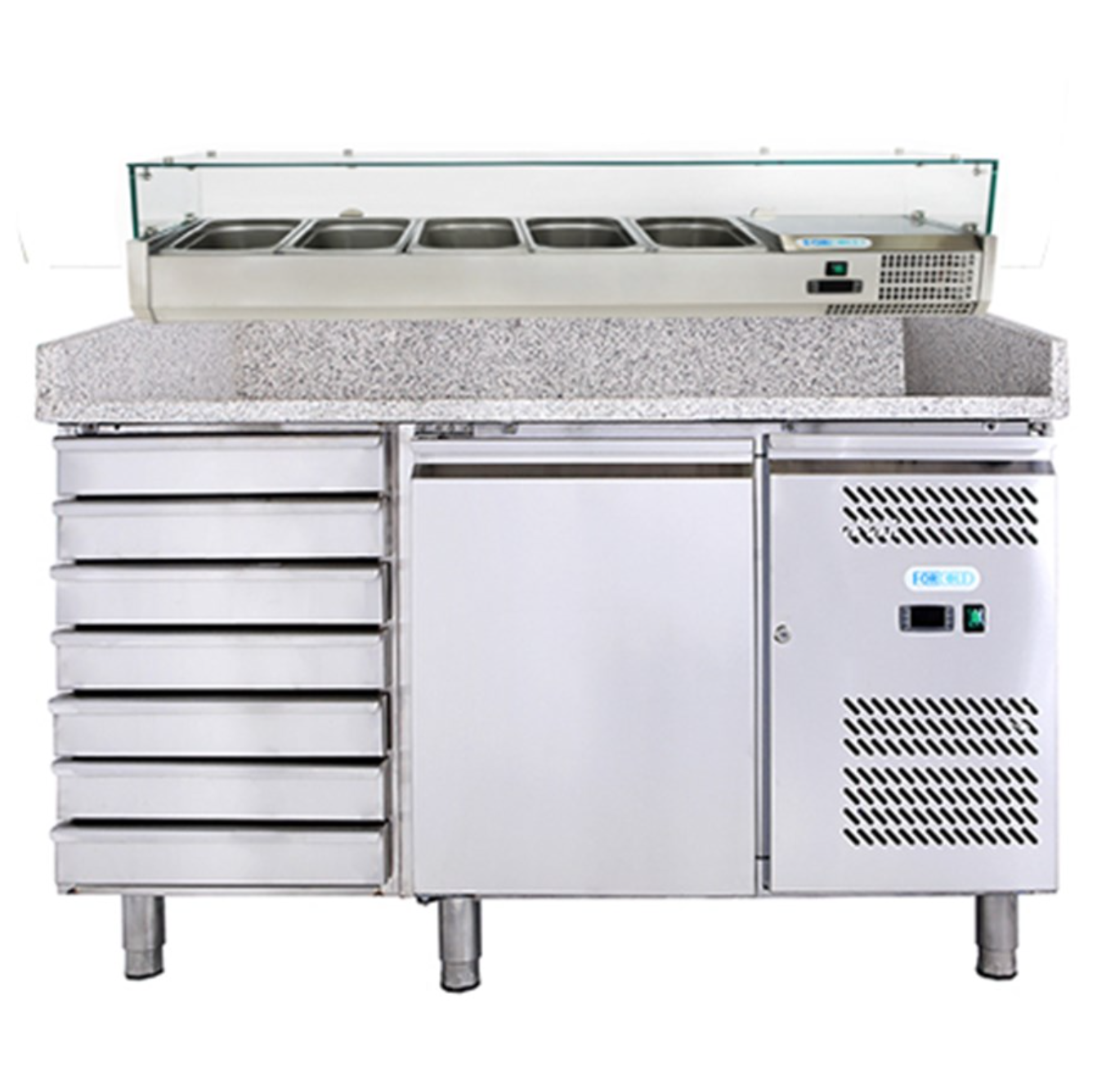 AFP / G-PZ1610TN33-FC tn fridge table in stainless steel