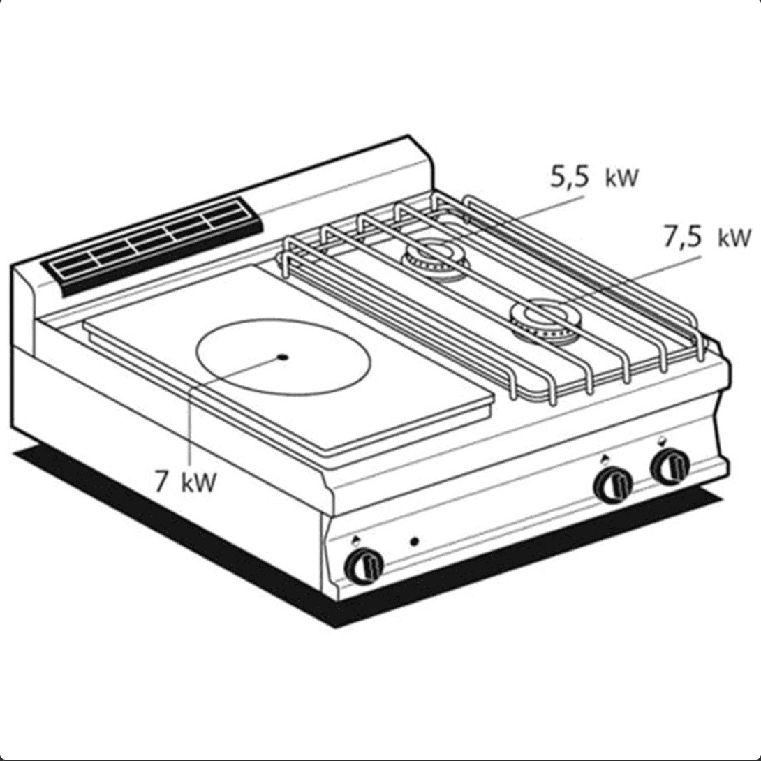 Commercial gas cooking range AFP / TP2T-78GP